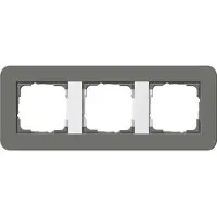 Gira 0213413 Abdeckrahmen 3f E3 Dklgrau/Reinweiß