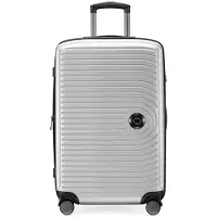 Hauptstadtkoffer - Mitte - Mittelgroßer Koffer Trolley Hartschalenkoffer, Check-In Gepäck mit XL Erweiterung, Dopperollen, TSA-Schloss, 68 cm, 88 L,matt Weiß