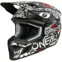 O'Neal 3SRS Attack Schwarz Weiß Motocross Helm Größe L