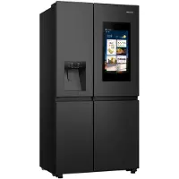 Hisense Hi9 Freistehend Side-by-Side-Kühlschrank, Schwarz, 614 l, Freistehend, Amerikanische Tür, Schwarz, Berührung, LCD, An Tür