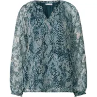 Street One Bluse in Petrol/ Creme - 40