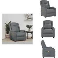vidaXL Massagesessel Anthrazit Kunstleder - Massagesessel