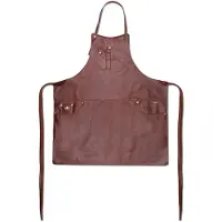 Dutchdeluxes Schürze Denim & Canvas Classic Braun-66 x 67 cm