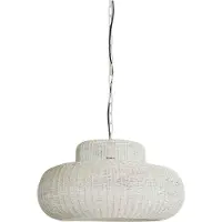 Light & Living - Hängeleuchte Piedra - Weiß - Ø59cm Hängelampe - Esstischlampe - Wohnzimmerlampe - Schlafzimmerlampe - Wohnzimmer
