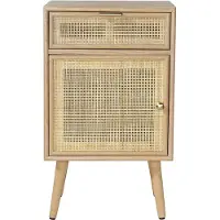 CALICOSY Nachttisch MIYA in Helles Holz - (W) 42 x (H) 71 x (L) 36.5 cm | Gr.: onesize