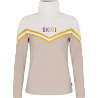 Protest Skipullover Protest Merci 1/4 Zip Damen Bamboo Beige White Yellow-XL