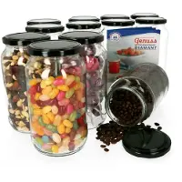 MamboCat 12er Set Rundglas 1062 ml To 82 Schwarzer Deckel incl. Diamant Gelierzauber Rezeptheft