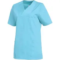 Leiber Damenkasack, kurzarm, leicht tailliert, ozeanblau 08/2732/47-XL , Größe: XL