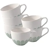 Villeroy & Boch Kaffeetassen Fleur Vert 160ml (6er-Set)
