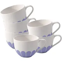 Villeroy & Boch Kaffeebecher Fleur White / Purple 160ml (6er-Set)