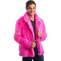 Chaks Jacke - Kunstfell: Fuchsia