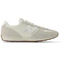 New Balance Unisex. U471V1 Leder-Sneaker 471, weiß (42.5), Beige, Wohnung, Wildleder, Schnürsenkel, Lässig