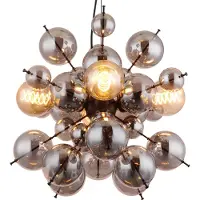 Globo Lighting Hängeleuchte Metall schwarz matt, 4x E27