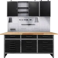 Ondis24 Werkstatt-Set 160 cm, mit LED