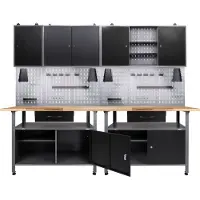 Ondis24 Werkstatt-Set 240 cm, mit 2 LED Lampen