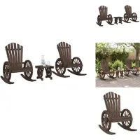 vidaXL 3-tlg. Garten-Lounge-Set Massivholz Tanne