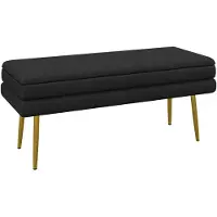 HOMCOM Sitzbank-100L x 37,5B x 42H cm-Schwarz | Gr.: onesize