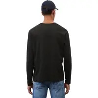 Marc O'Polo Marc OPolo Langarmshirt mit dezentem Logo-Print vorne