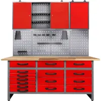 Ondis24 Werkstatt-Set 160 cm, mit LED