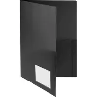 FolderSys Angebotsmappe , A4, 4 Taschen, Visitenkartentasche, Polypropylen, schwarz, 10 Stück