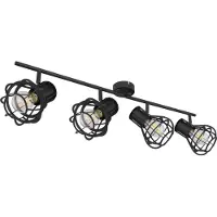 Globo Lighting Strahler Metall schwarz matt, Metall schwarz matt, beweglich, LxBxH: 700x130x225mm, exkl. 4x E27 40W 230V
