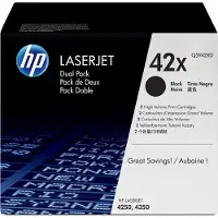 HP 42X 2er-Pack Schwarz Original LaserJet Tonerkartuschen mit hoher Reichweite, 40000 Seiten, Schwarz, 2 Stück(e)
