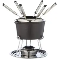 kela Fondue-Set Comore für 6 Personen Schwarz 800ml