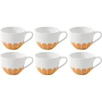 Villeroy & Boch Kaffeebecher Fleur White / Soleil 160ml (6er-Set)