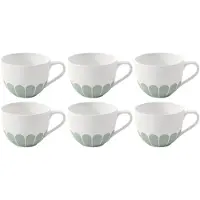 Villeroy & Boch Kaffeetassen Fleur Vert 160ml (6er-Set)