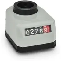 Ganter Stellungsanzeiger, Hohlwelle Stahl, 5-stellig, digitale Anzeige, mechanisches Zählwerk (953-0001.0-AR-R-GR)
