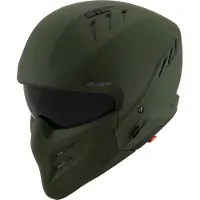 Suomy Armor Plain Matt Grün Jethelm Größe XL