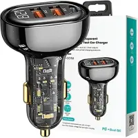 Usams Ład. Sam. 2Xusb+1Xusb-C 125W Schnellladegerät Transparent Schwarz Cc158Cc01 (Us-Cc158)