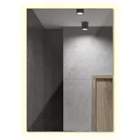 Tulup Badspiegel mit Beleuchtung Badezimmerspiegel LED - 60 cm x 40 cm - (Warmweiß 3000K）