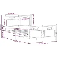 vidaXL Bettgestell ohne Matratze Sonoma-Eiche 137x190 cm Holzwerkstoff