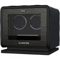 Klarstein LuminousTime Uhrenbeweger 2 Uhren viele Einstellungen LED 10dB Schwarz