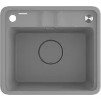 Deante Granit-Küchenspüle mit 1 Becken, 44 cm breit