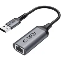 Tech-Protect Ultraboost Adapter Usb 3.0 Auf Ethernet Rj45 1000 Mbit/S Schwarz
