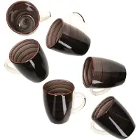 MamboCat 6er Set Coffeeblack Kaffeebecher mit Henkel schwarz - 24326256