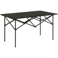Outsunny Campingtisch Aluminium Schwarz 95L x 55B x 50H cm