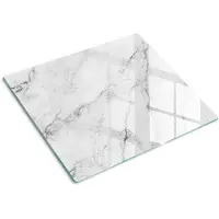 Tulup Herdabdeckplatte 60x52 cm Glas-Servierbrett Küchenutensilien Schutzplatte Spritzschutz Abdeckung Marmor