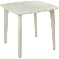 Beliani Gartentisch hellbeige Kunststoffgestell 4-Sitzer wetterfest für Garten Terrasse Außenbereich Outdoor