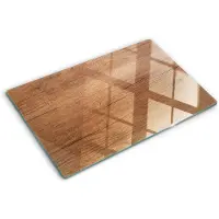 Tulup Herdabdeckplatte 80x52 cm Schneidebrett Glas Schutzplatte Küchenutensilien Spritzschutz Abdeckung Holz