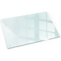 Tulup Schneidebrett Küchen Schneidebrett Glas 80x52 cm Rechteckiges Schneidebrett Glas Schneidebrett Transparent