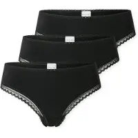 Schiesser Damen Strings, 3er Pack - 3Pack Cheeky String, Stretch Cotton, uni