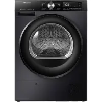 Hisense DH3S902BB3 3S, Freistehend, Frontlader, Schwarz, Drehregler, Berührung, Links/Rechts, Schwarz