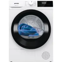 Gorenje G200 Freistehender Wäschetrockner mit Wärmepumpe, 8 kg, Freistehend, Frontlader, Wärmepumpe, Weiß, Drehregler, Berührung, Rechts