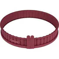 Coox Quicheform 26 cm mit Glasboden Silikon Backform Tarteform dunkelrot