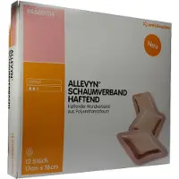 Allevyn Schaumverband 17x18 cm haftend 12 St Verband