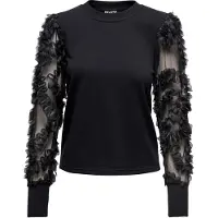 JDY Sweatshirt "L/S SWEAT JRS NOOS", Damen, Gr. S, schwarz, Sweatware, Obermaterial: 65% Polyester, 35% Baumwolle, unifarben, regular fit normal, Rundhals, Sweatshirts Sweatshirt