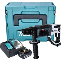 Makita DHR 202 RT1JW Akku Bohrhammer 18 V 20 mm 2,0 J weiß + 1x Akku 5,0 Ah + Ladegerät + Makpac
